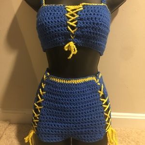 High waist bottoms and top